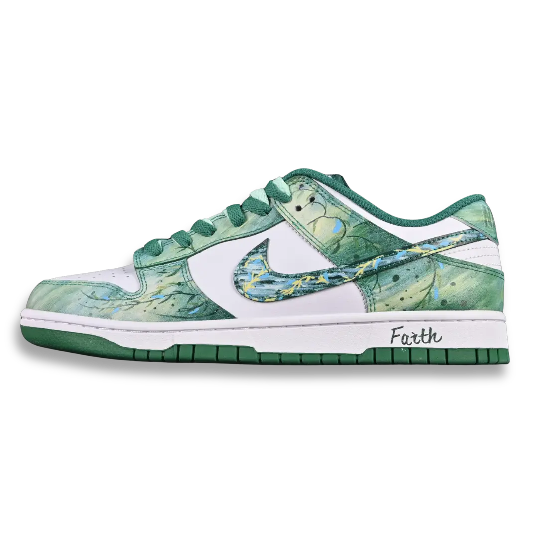 GREEN AND WHITE sneakers 
